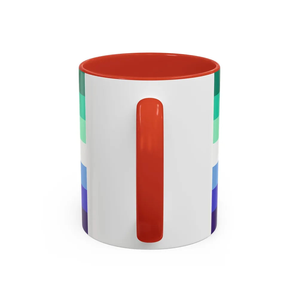 Gay Men Pride Flag - Accent Coffee Mug-Go Mug Yourself