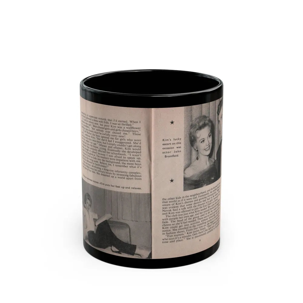 Kim Novak #143 - Scanned Mag. 66 Photos (Vintage Female Icon) Black Coffee Mug-11oz-Go Mug Yourself