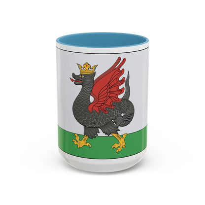 Flag of Kazan Russia - Accent Coffee Mug-15oz-Light Blue-Go Mug Yourself