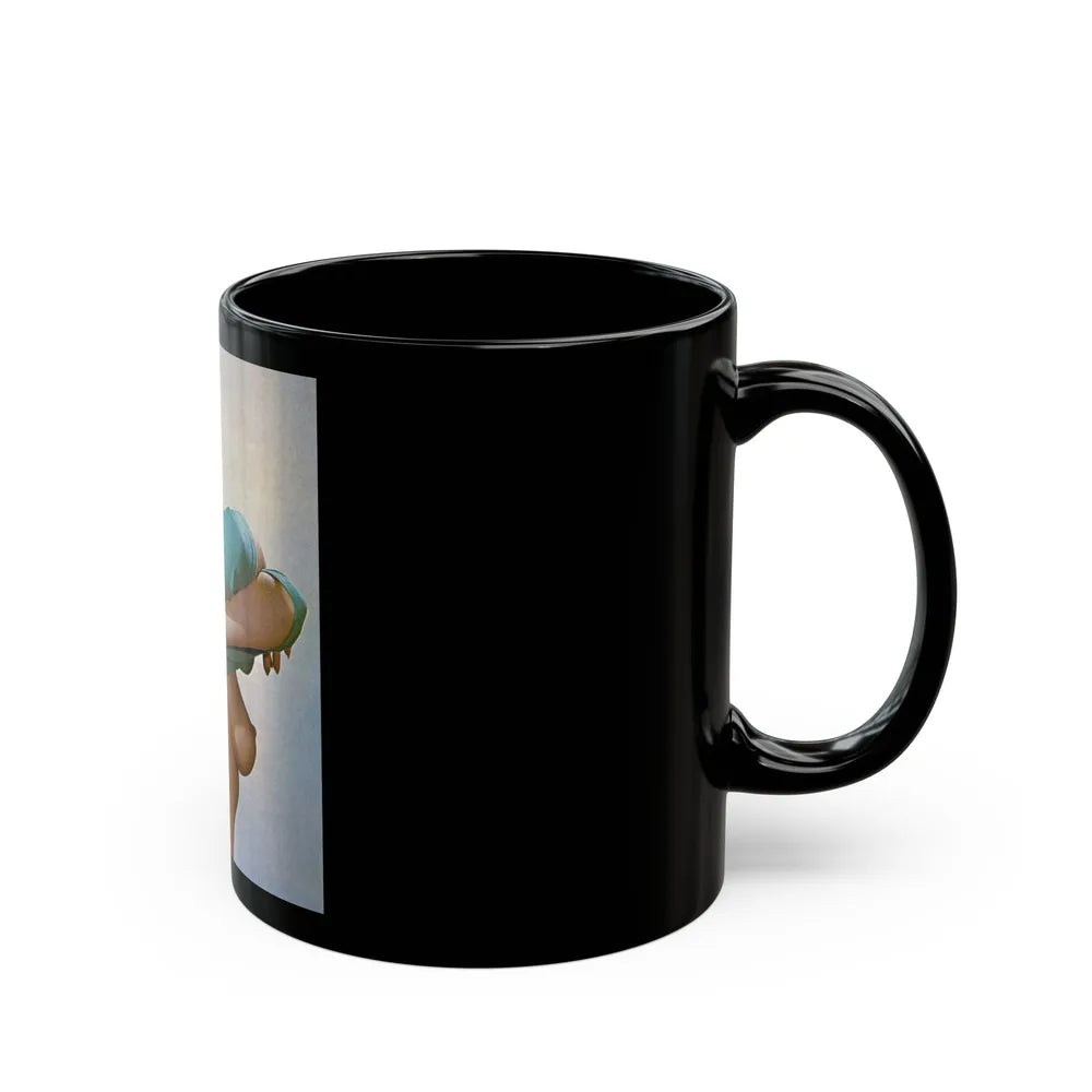 June Palmer #75 - Topless (Vintage Female Icon) Black Coffee Mug-Go Mug Yourself