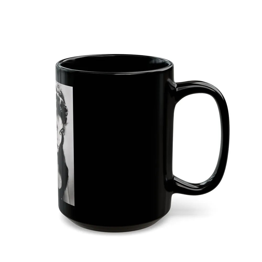 Julie Newmar #39 (Vintage Female Icon) Black Coffee Mug-Go Mug Yourself