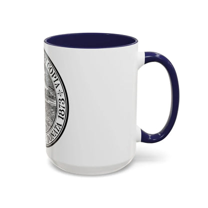 Seal of Holyoke Massachusetts - Accent Coffee Mug-Go Mug Yourself