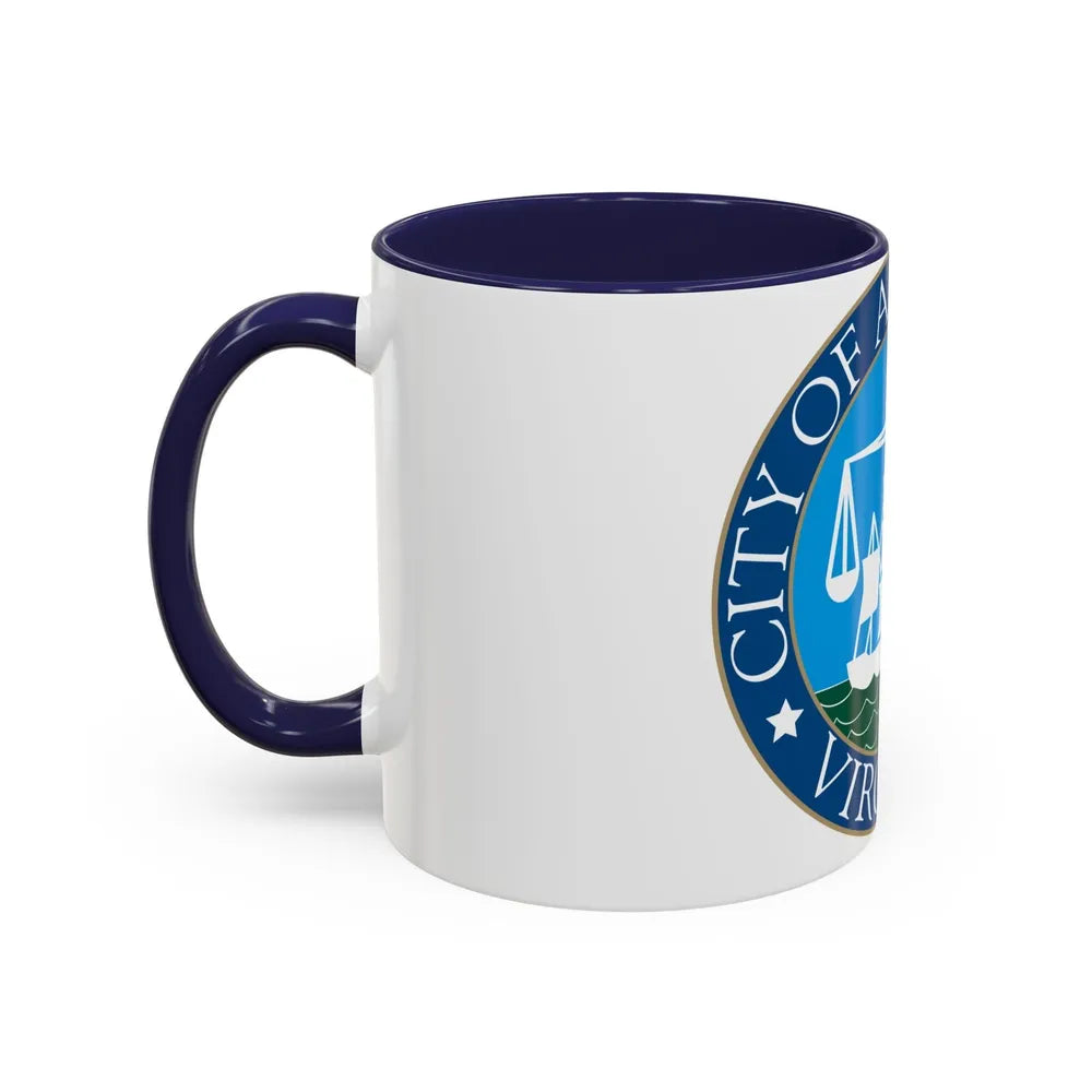 Seal of Alexandria Virginia - Accent Coffee Mug-Go Mug Yourself