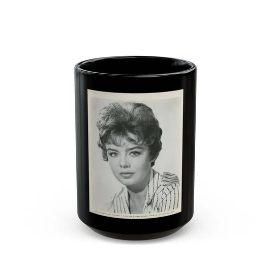 Janet Munro #29 (Vintage Female Icon) Black Coffee Mug-15oz-Go Mug Yourself