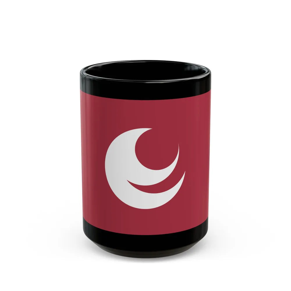 Flag of Hiroshima Prefecture Japan - Black Coffee Mug-15oz-Go Mug Yourself