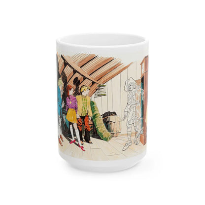 Concept art for The Funky Phantom by Doug Wildey, 1971 - White Coffee Mug-15oz-Go Mug Yourself