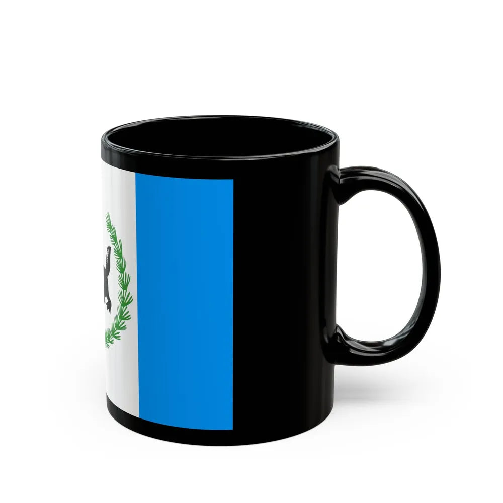 Flag of Irkutsk Oblast Russia - Black Coffee Mug-Go Mug Yourself