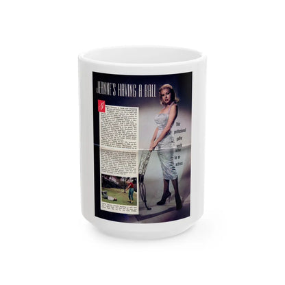 Jeanne Carmen #206 (Vintage Female Icon) White Coffee Mug-15oz-Go Mug Yourself