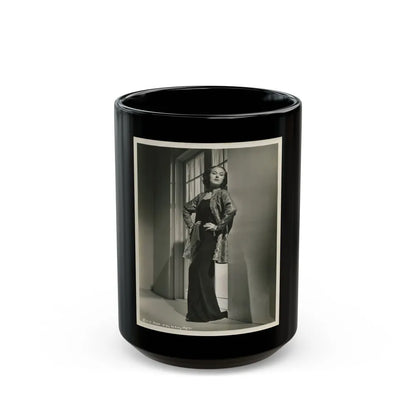 Fay Wray #124 (Vintage Female Icon) Black Coffee Mug-15oz-Go Mug Yourself