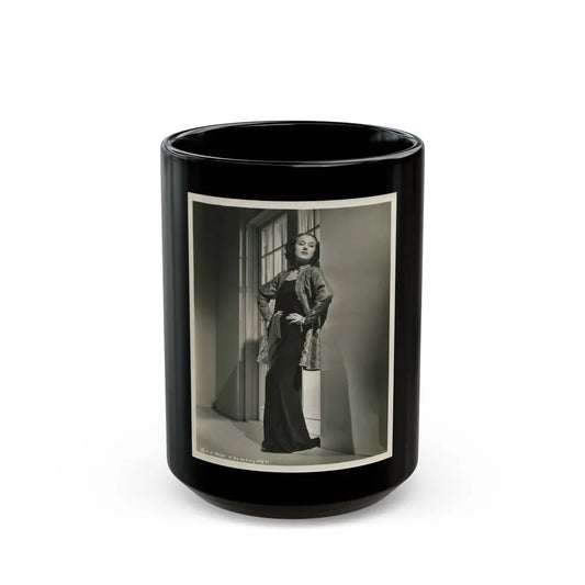 Fay Wray #124 (Vintage Female Icon) Black Coffee Mug-15oz-Go Mug Yourself