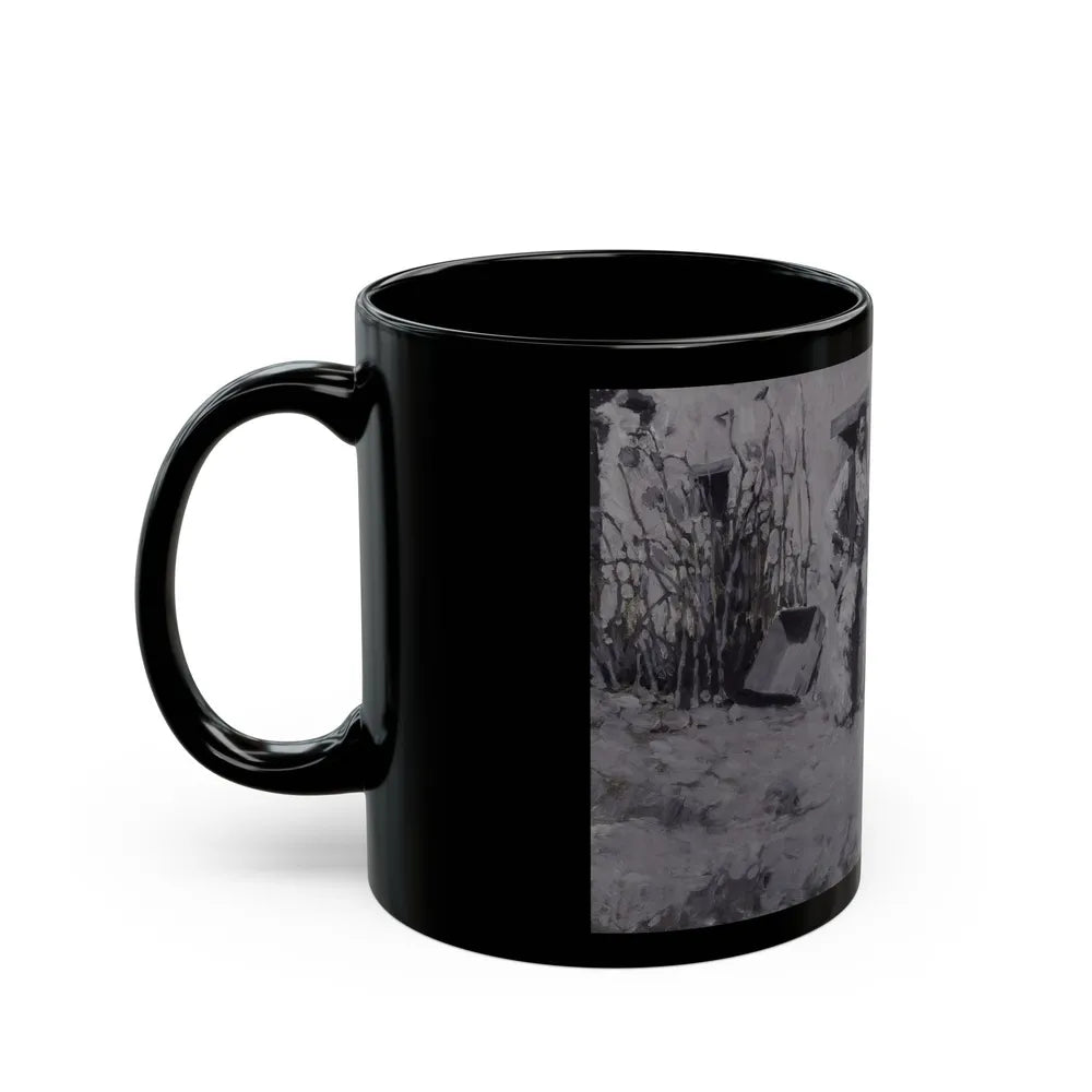 Cowboy Courtship, 1907 - Black Coffee Mug-Go Mug Yourself