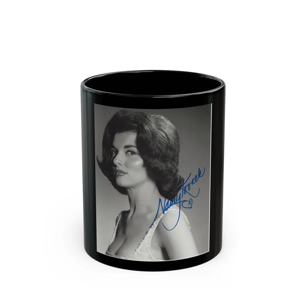 Nancy Kovack #66 (Vintage Female Icon) Black Coffee Mug-11oz-Go Mug Yourself