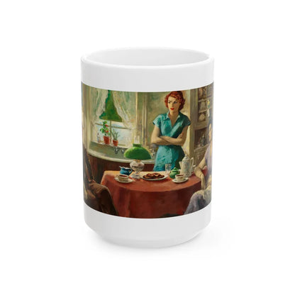 Crowfoot for Luck, Saturday Evening Post illustration - White Coffee Mug-15oz-Go Mug Yourself