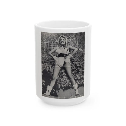 Terry Moore #452 - 66 PHOTOGRAPHS OF Terry MOORE U.K. Pocket Mag. Pages 34 & 35 (Vintage Female Icon) White Coffee Mug-15oz-Go Mug Yourself