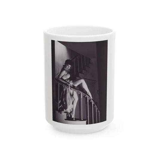 Julie Newmar #296 (Vintage Female Icon) White Coffee Mug-15oz-Go Mug Yourself