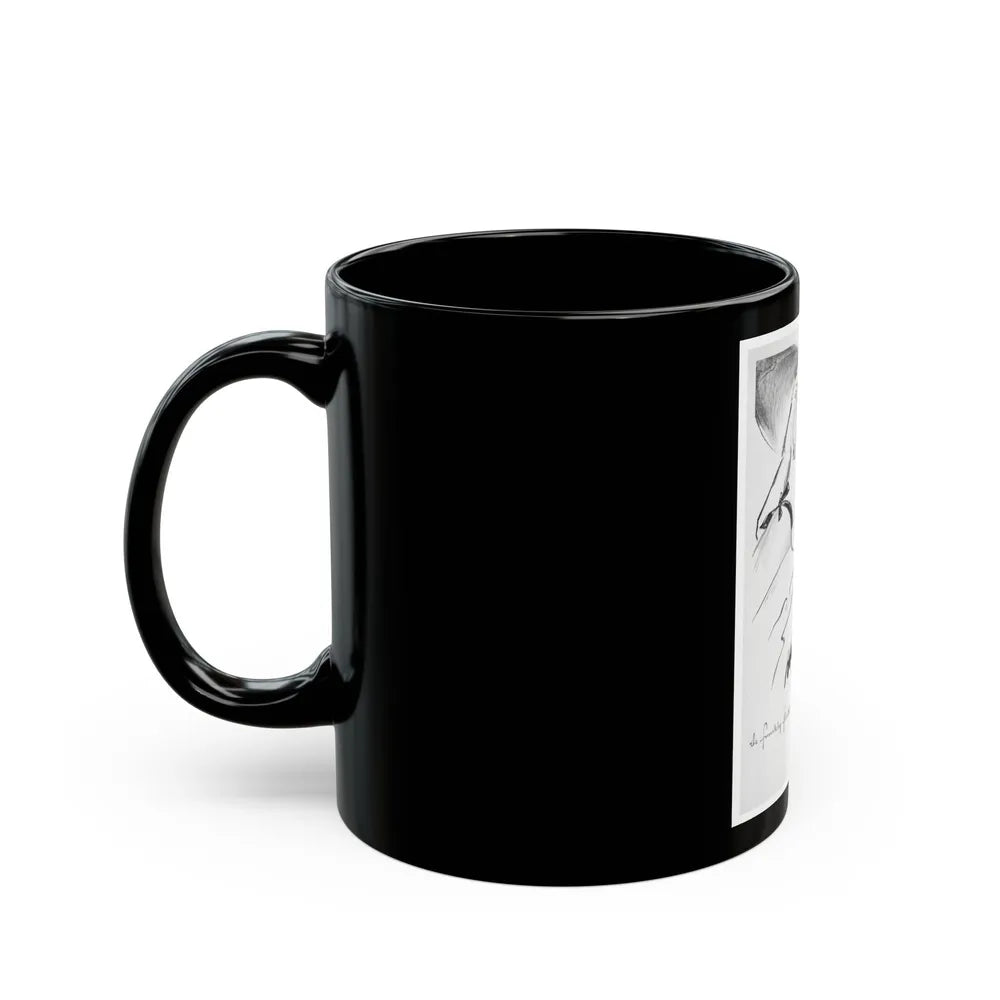 Bourjois Mais Oui advertisement, 1947 - Black Coffee Mug-Go Mug Yourself