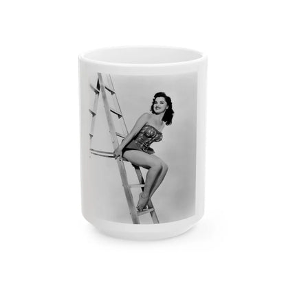 Debra Paget #377 2 (Vintage Female Icon) White Coffee Mug-15oz-Go Mug Yourself