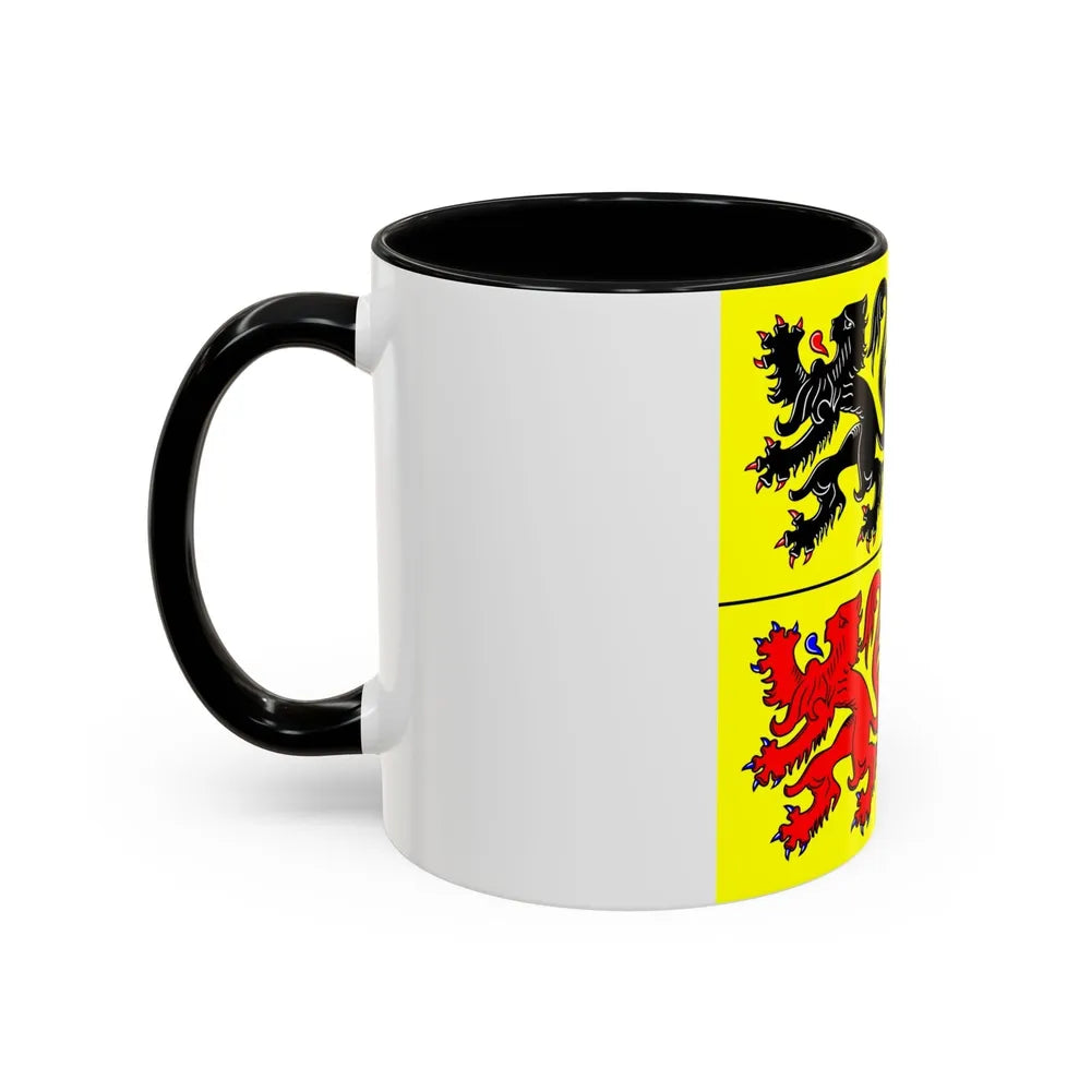 Flag of Hainaut Belgium - Accent Coffee Mug-Go Mug Yourself