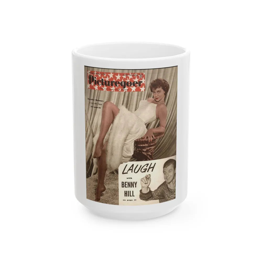 Dorothy Malone #172 - Mag. Cover (Vintage Female Icon) White Coffee Mug-15oz-Go Mug Yourself