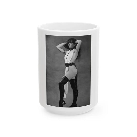 Caroline Munro #262 (Vintage Female Icon) White Coffee Mug-15oz-Go Mug Yourself