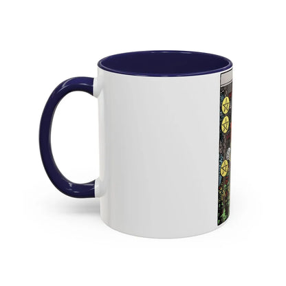 The 10 of Pentacles (Tarot Card) Accent Coffee Mug-Go Mug Yourself