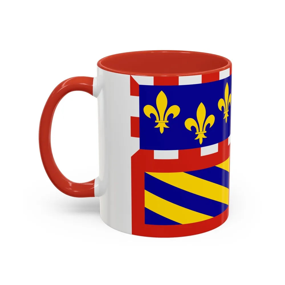 Flag of Bourgogne France - Accent Coffee Mug-Go Mug Yourself