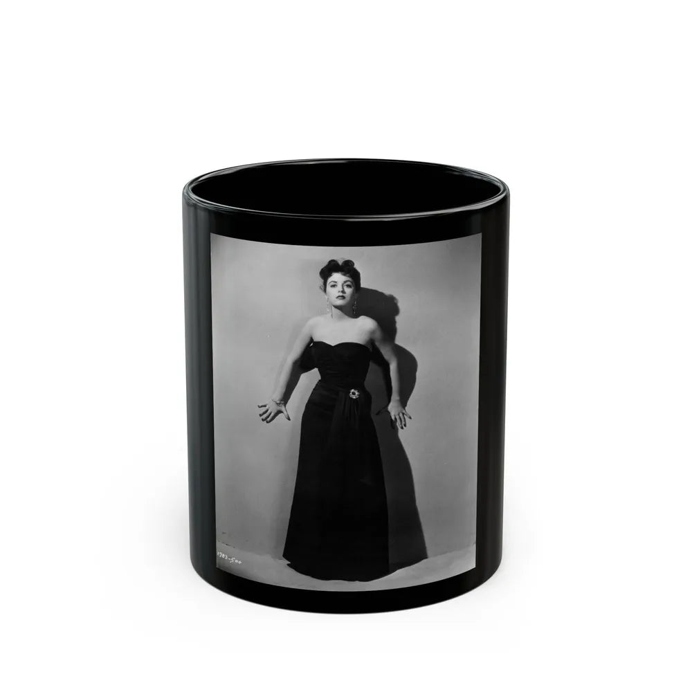 Faith Domergue #26 4 (Vintage Female Icon) Black Coffee Mug-11oz-Go Mug Yourself