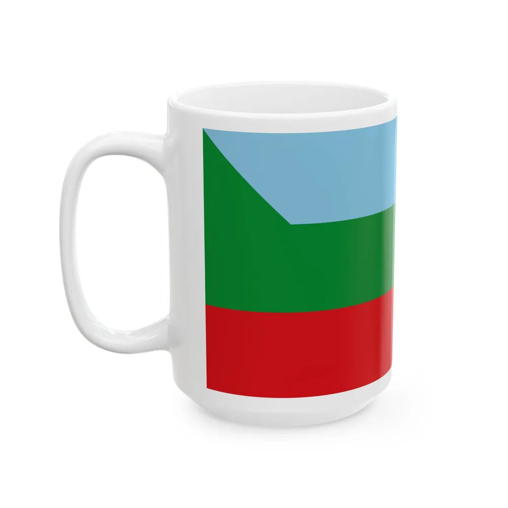 Flag of Chachapoyas capital of the Amazonas Region Peru - White Coffee Mug-Go Mug Yourself