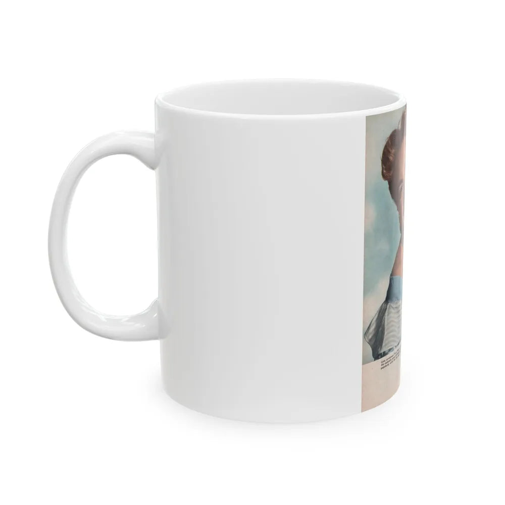 Terry Moore #541 - Magazine Page Photo (Vintage Female Icon) White Coffee Mug-Go Mug Yourself