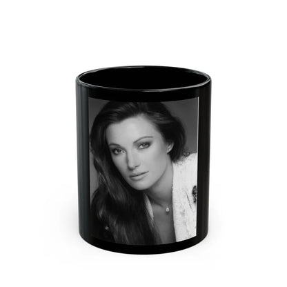 Jane Seymour #52 (Vintage Female Icon) Black Coffee Mug-11oz-Go Mug Yourself