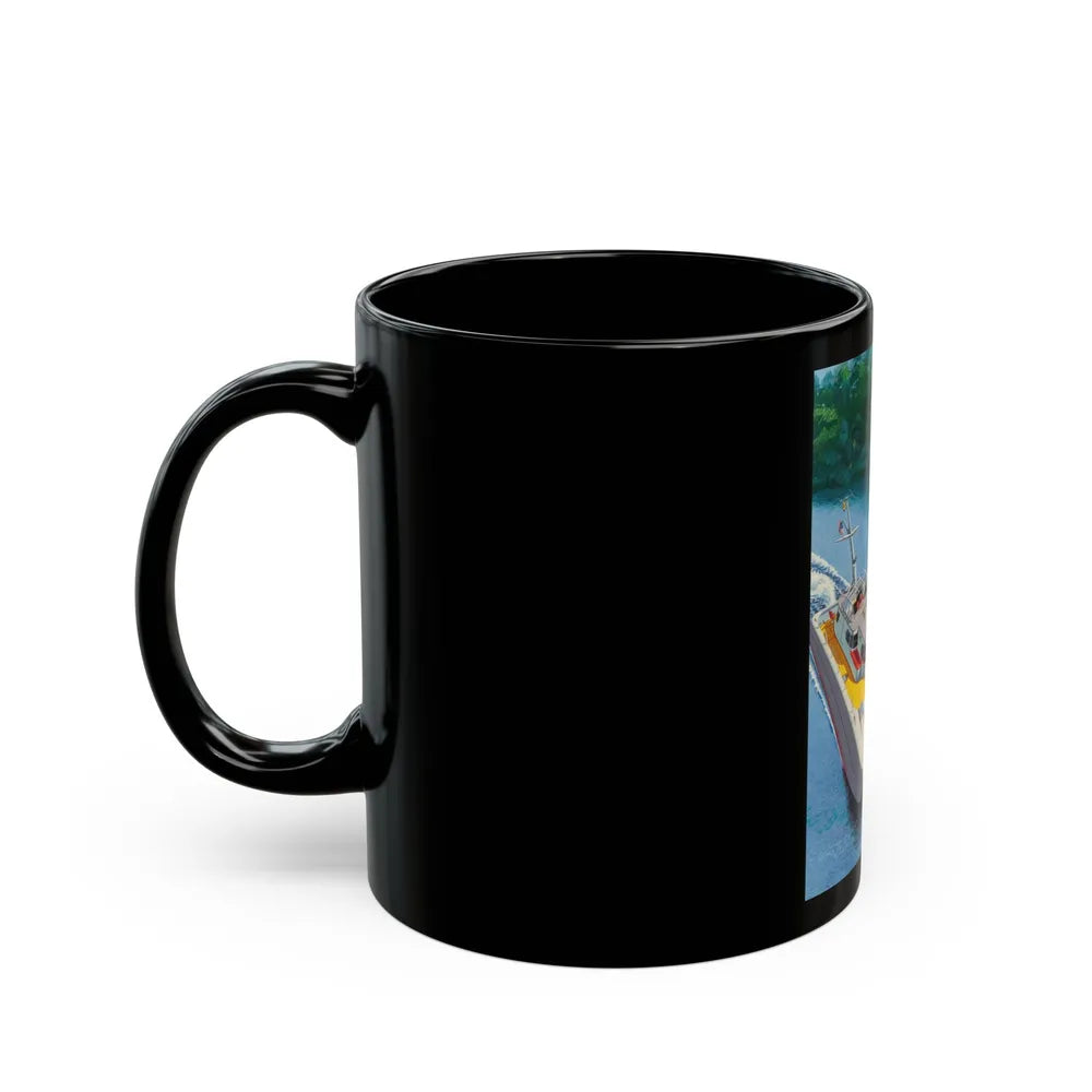 Catamaran Cruiser, Mechanix Illustrated magazine cover, March 1953 - Black Coffee Mug-Go Mug Yourself