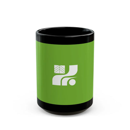 Flag of Tochigi Prefecture Japan - Black Coffee Mug-15oz-Go Mug Yourself