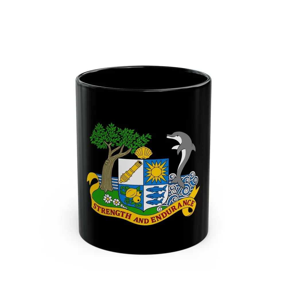 Coat of arms of Anguilla 1967-1980 - Black Coffee Mug-11oz-Go Mug Yourself