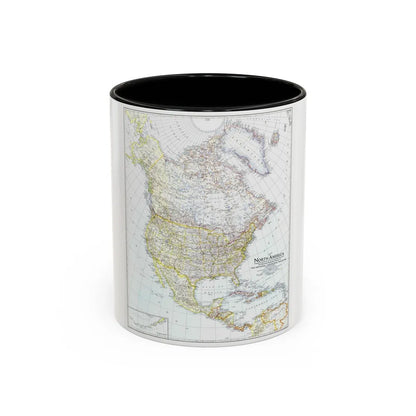 North America (1942) (Map) Accent Coffee Mug-11oz-Black-Go Mug Yourself