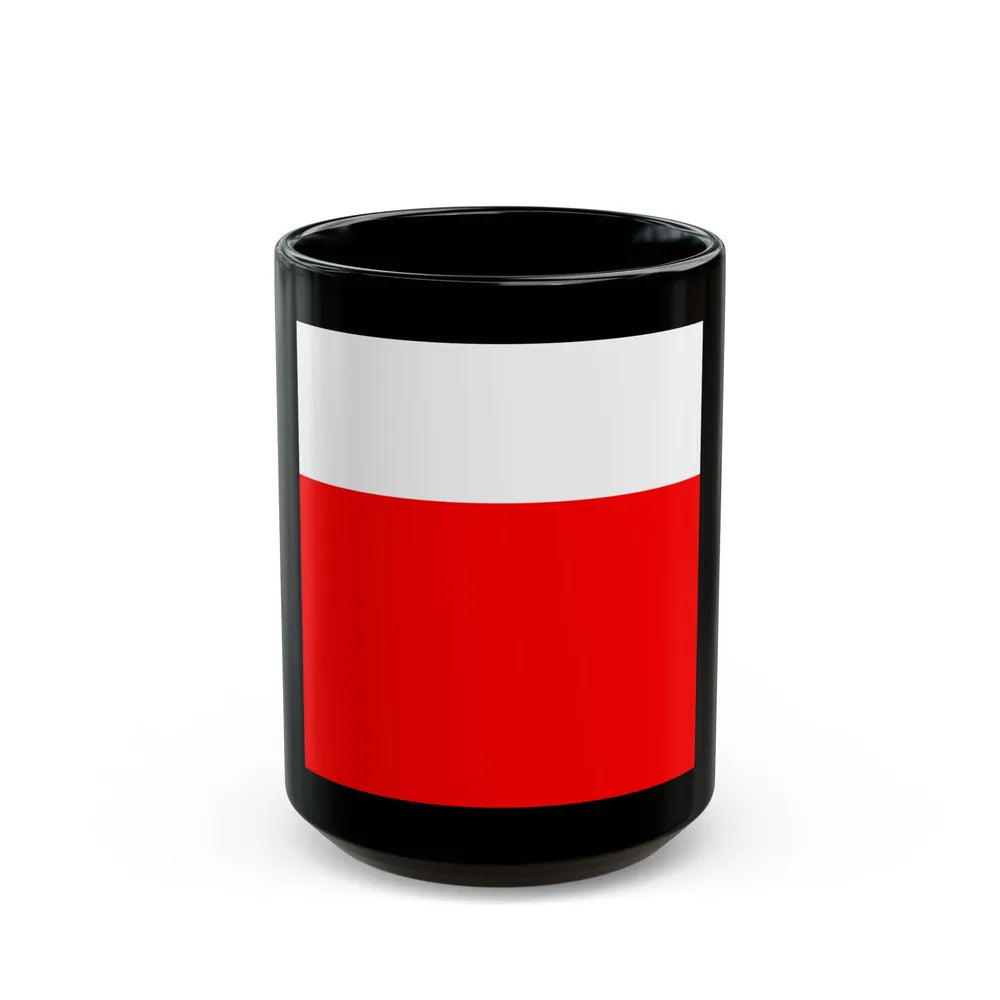 Flag of Lausanne Switzerland - Black Coffee Mug-15oz-Go Mug Yourself