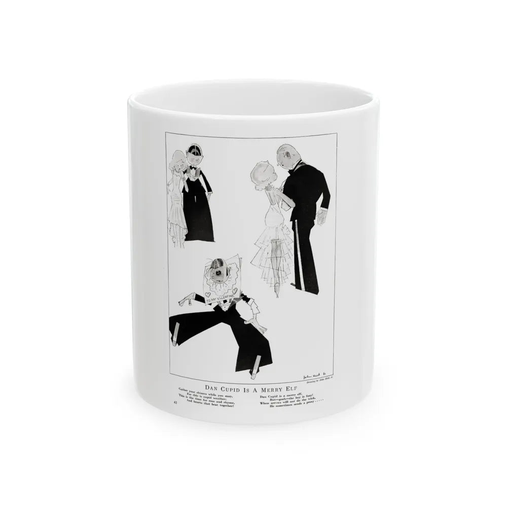 Dan Cupid Is A Merry Elf, Smart Set Magazine, February 1930 - White Coffee Mug-11oz-Go Mug Yourself