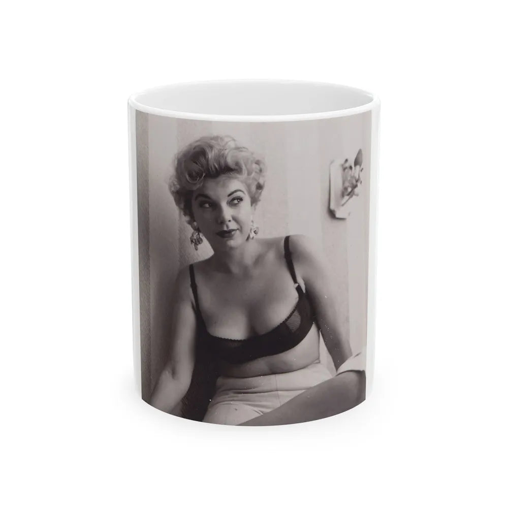 Barbara Nichols #380 (Vintage Female Icon) White Coffee Mug-11oz-Go Mug Yourself