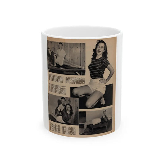 Cathy Downs #59 - 8x10 50's 1 Magazine Page 4 Photos (Vintage Female Icon) White Coffee Mug-11oz-Go Mug Yourself