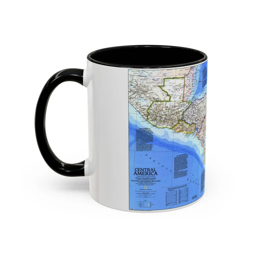 Central America (1986) (Map) Accent Coffee Mug-Go Mug Yourself