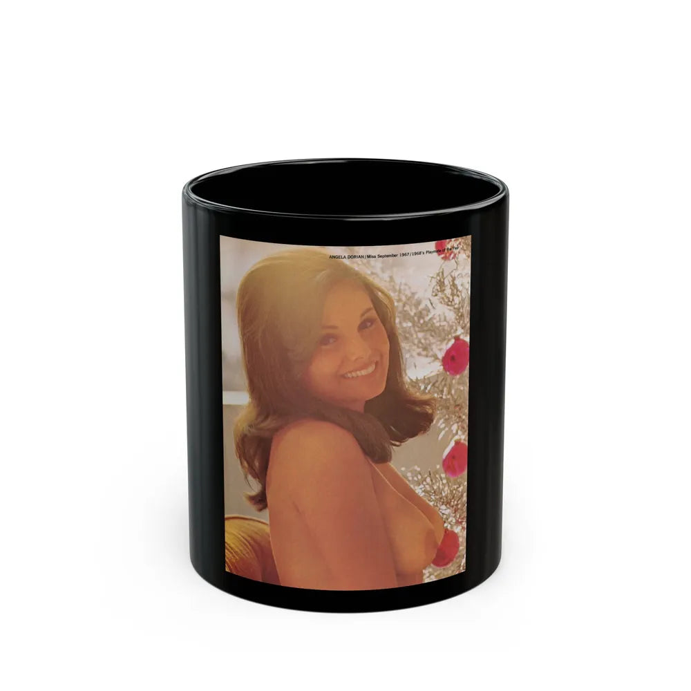 Victoria Vetri #99 - Topless2 (Vintage Female Icon) Black Coffee Mug-11oz-Go Mug Yourself