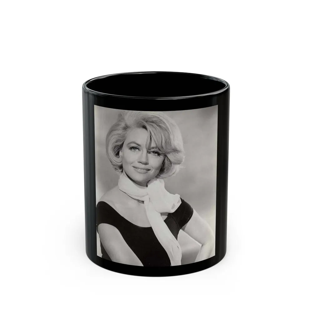 Dorothy Malone #27 (Vintage Female Icon) Black Coffee Mug-11oz-Go Mug Yourself