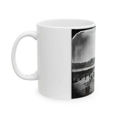 James River, Va. Pontoon Bridge (U.S. Civil War) White Coffee Mug-Go Mug Yourself