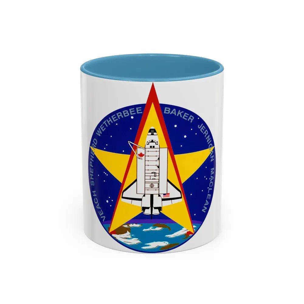 STS 52 (NASA) Accent Coffee Mug-11oz-Light Blue-Go Mug Yourself