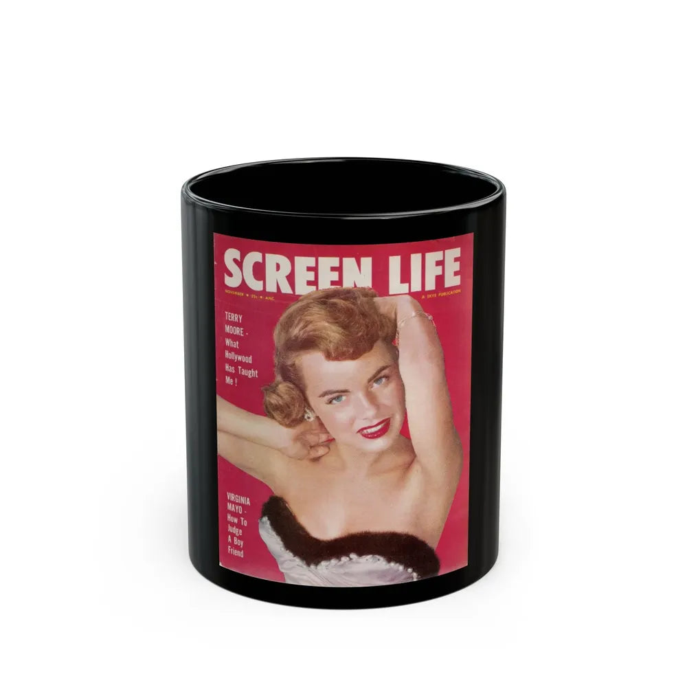 Terry Moore #09 - Mag. Cover (Vintage Female Icon) Black Coffee Mug-11oz-Go Mug Yourself