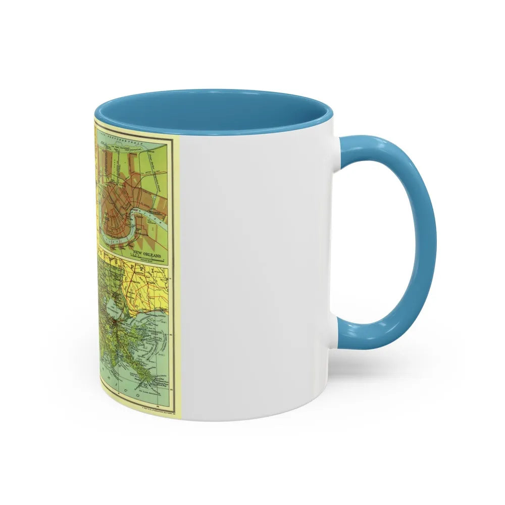 USA - Louisiana (1930) (Map) Accent Coffee Mug-Go Mug Yourself