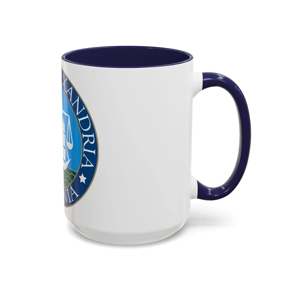 Seal of Alexandria Virginia - Accent Coffee Mug-Go Mug Yourself