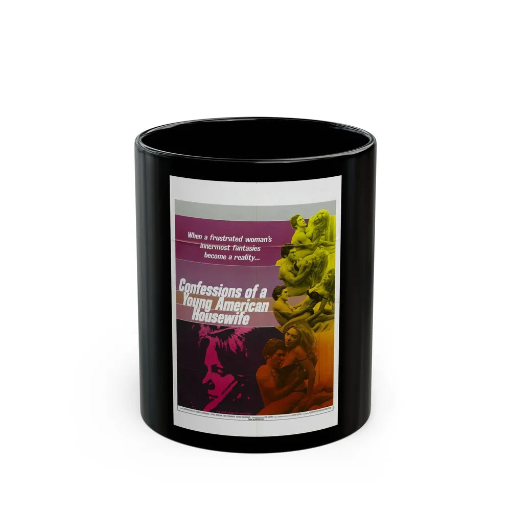 CONFESSIONS OF A YOUNG AMERICAN HOUSEWIFE 1974 Movie Poster - Black Coffee Mug-11oz-Go Mug Yourself