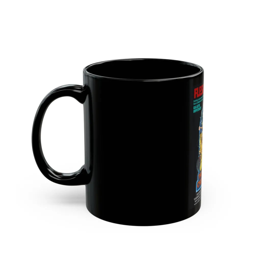 FLESH GORDON MEETS THE COSMIC CHEERLEADERS 1990 Movie Poster - Black Coffee Mug-Go Mug Yourself