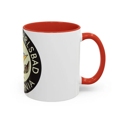 Seal of Carlsbad California - Accent Coffee Mug-Go Mug Yourself