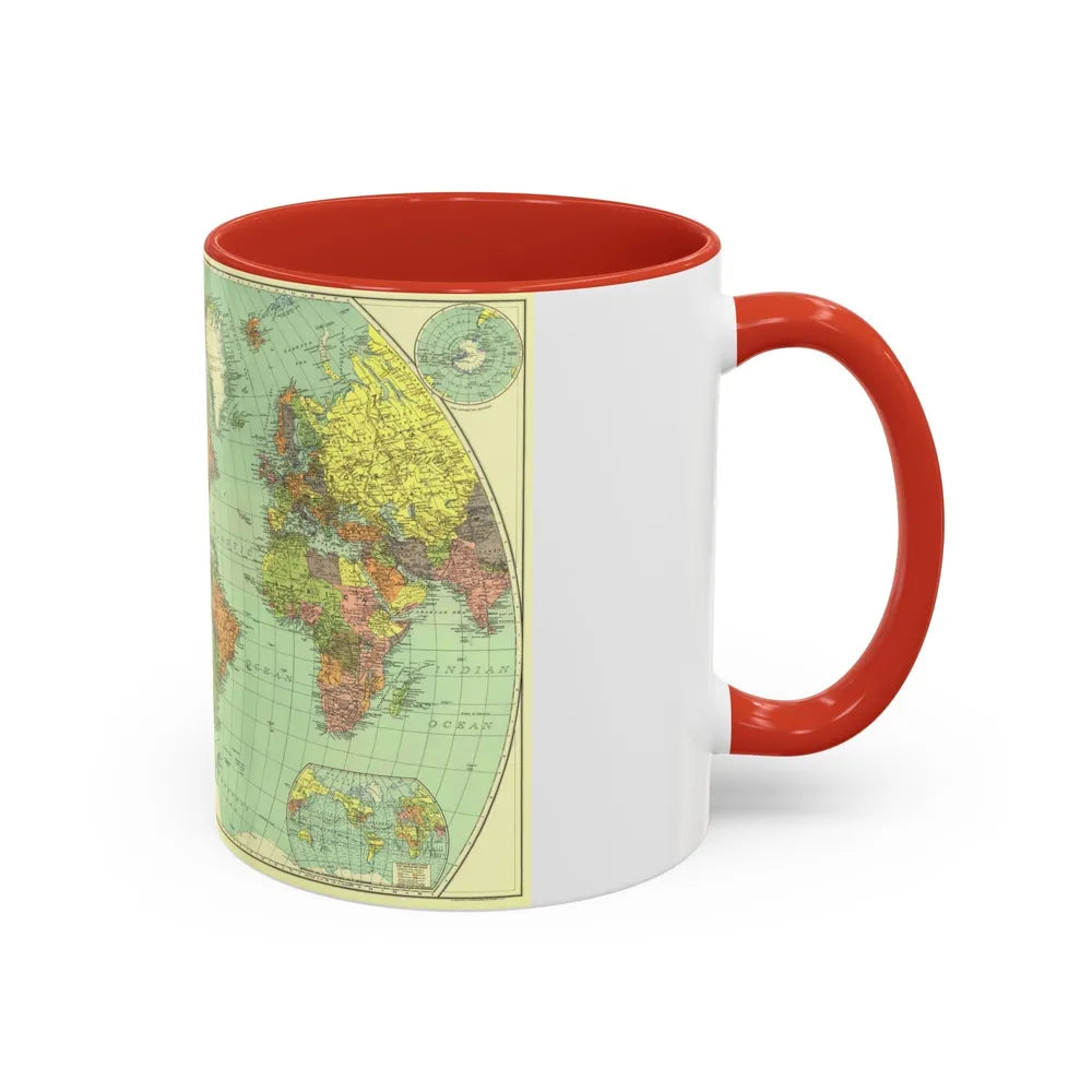 World Map (1932) (Map) Accent Coffee Mug-Go Mug Yourself